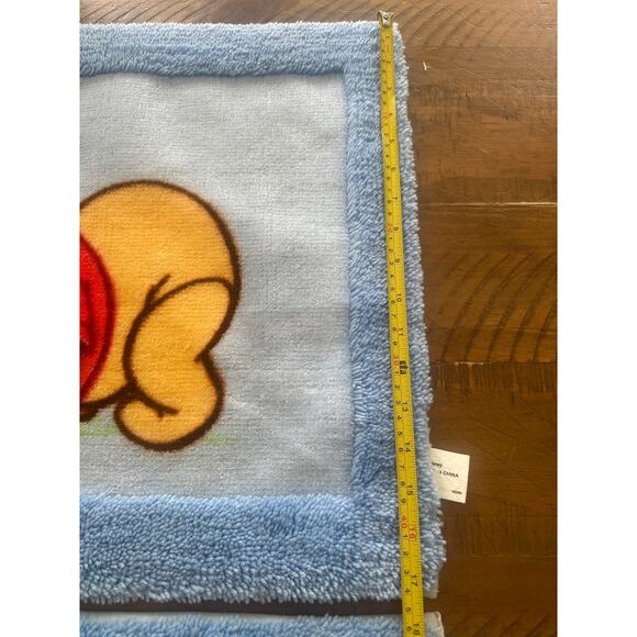 Vintage Disney Baby Winnie the Pooh Rug Blue Ladybug Sun Set of two Bathroom rug - Picture 15 of 15